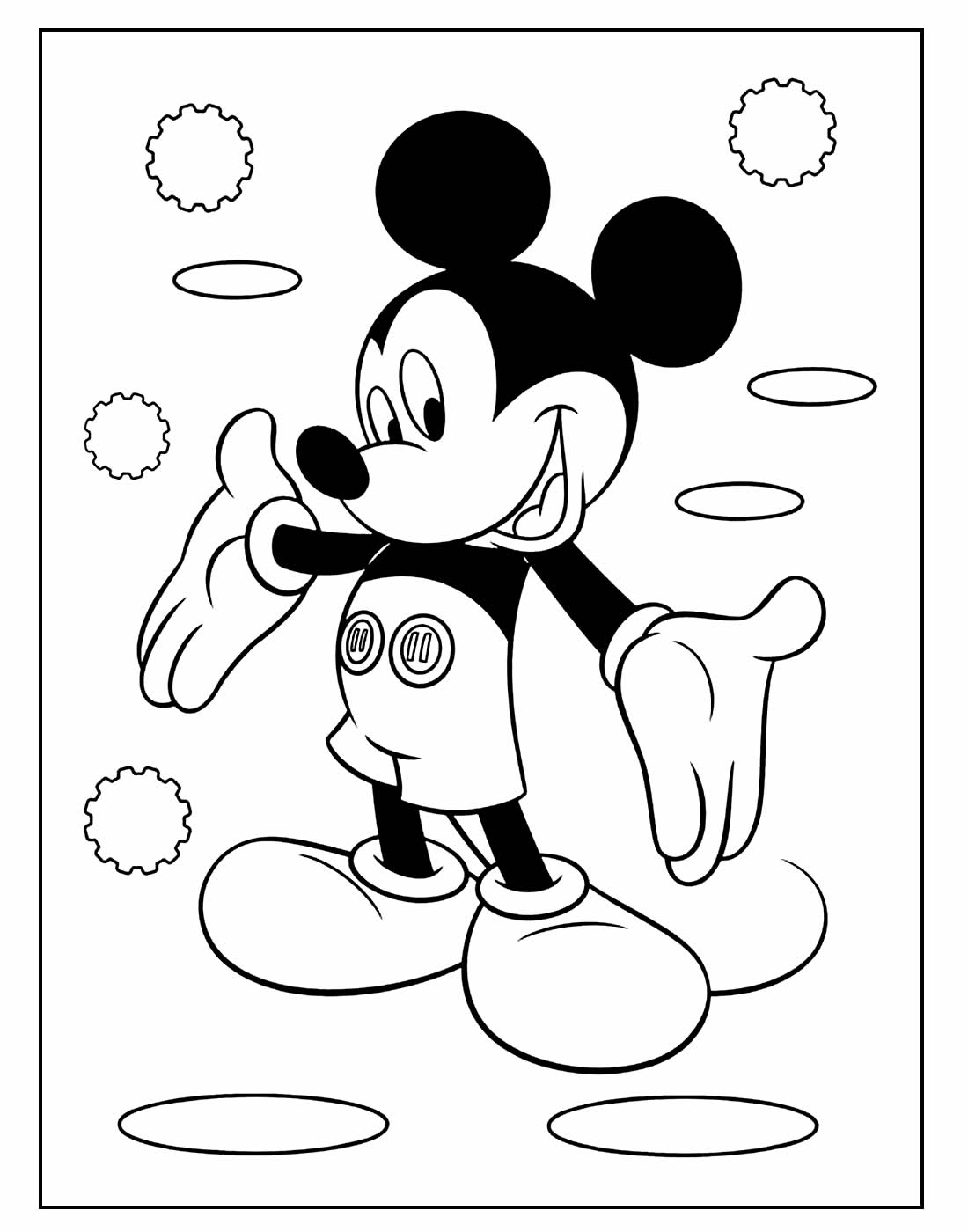 Página para colorir de Mickey
