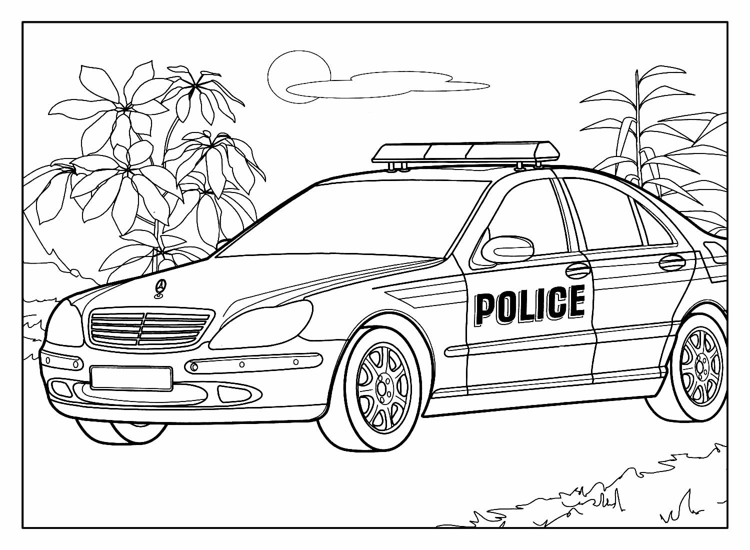 Desenhos para colorir de Carros de Polícia