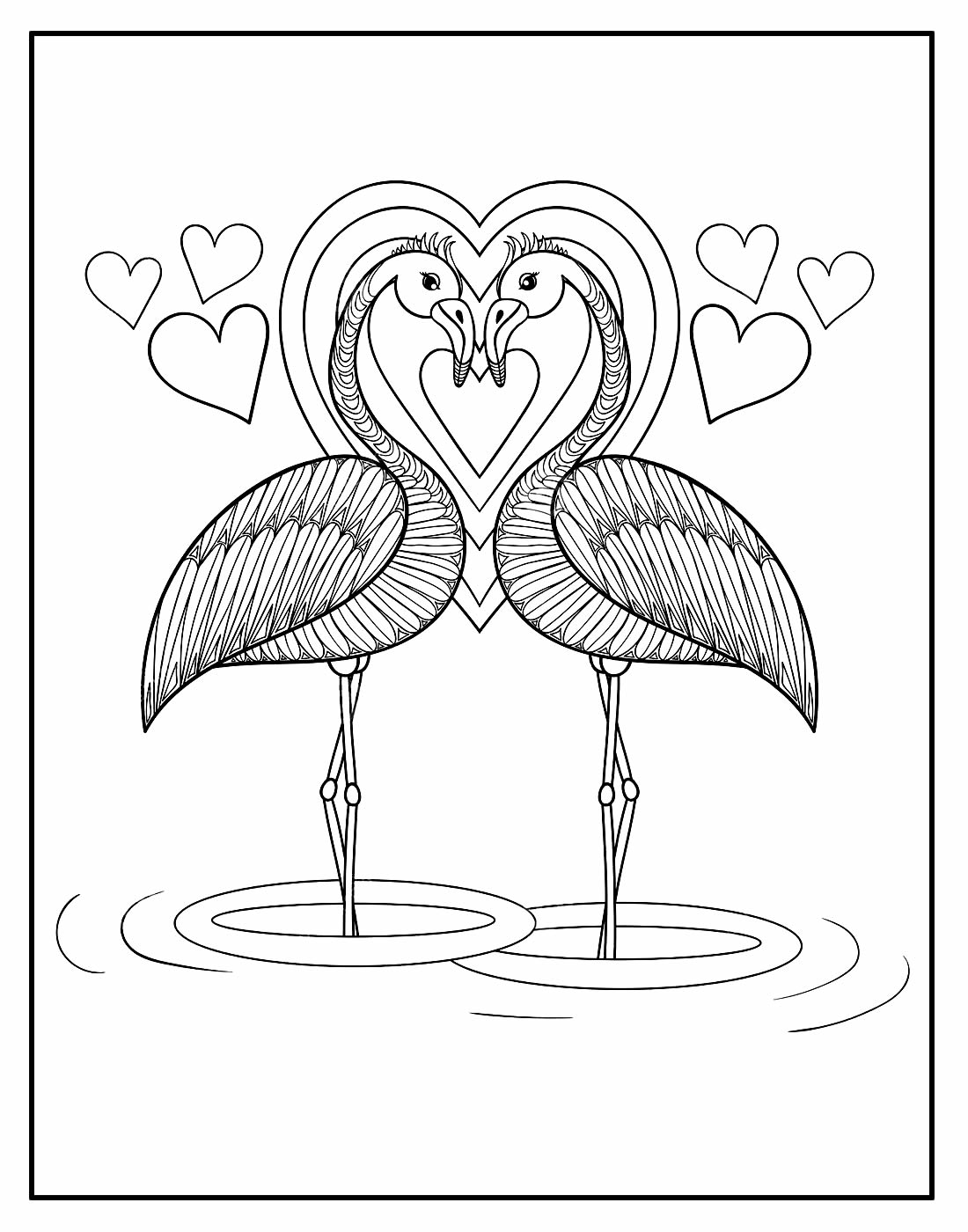 Desenho para colorir de Flamingo