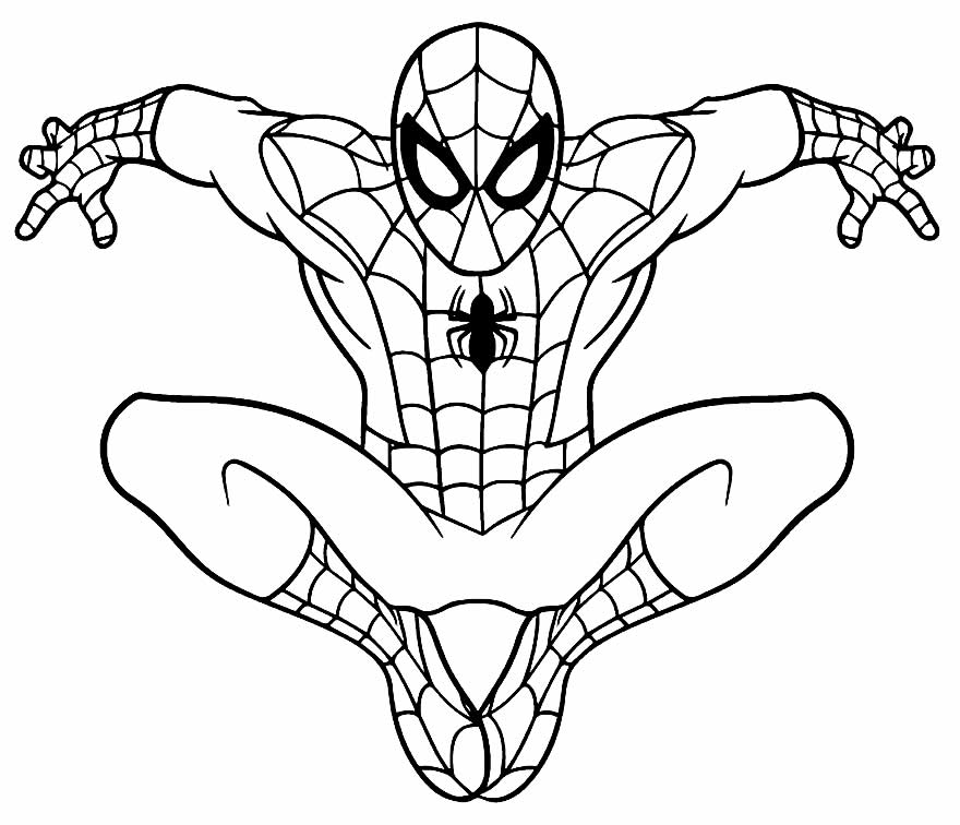 Desenhos do Homem-Aranha para pintar e colorir