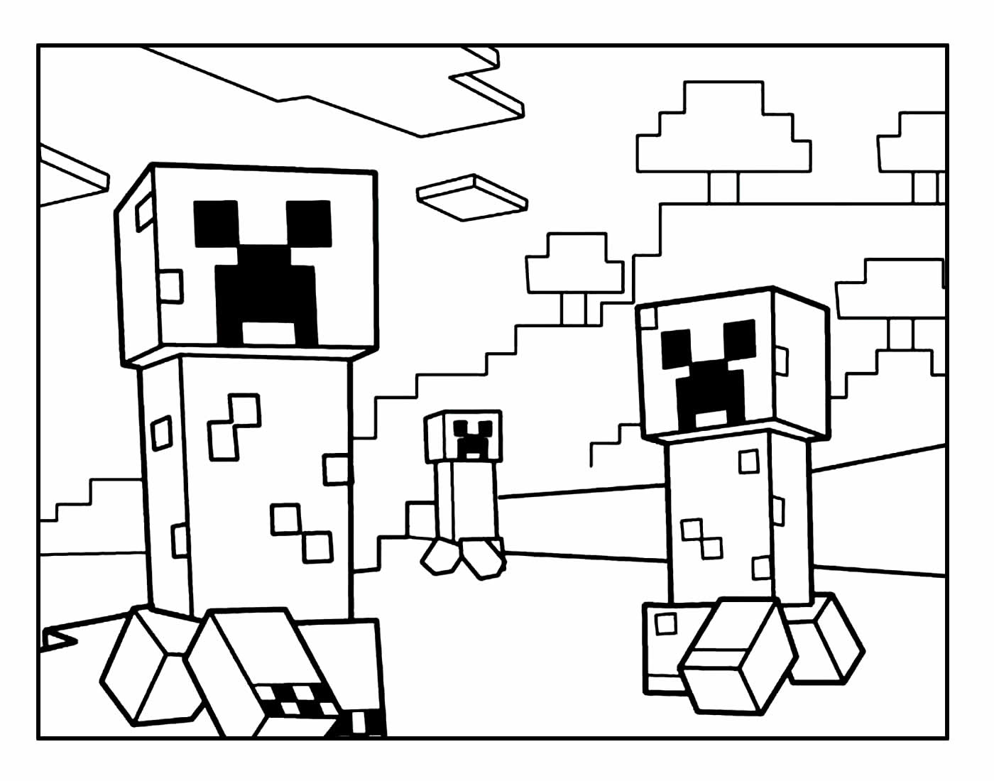 Imprimir Desenhos para Colorir Minecraft 14