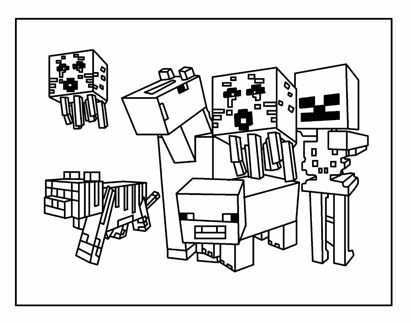Desenho para pintar Minecraft