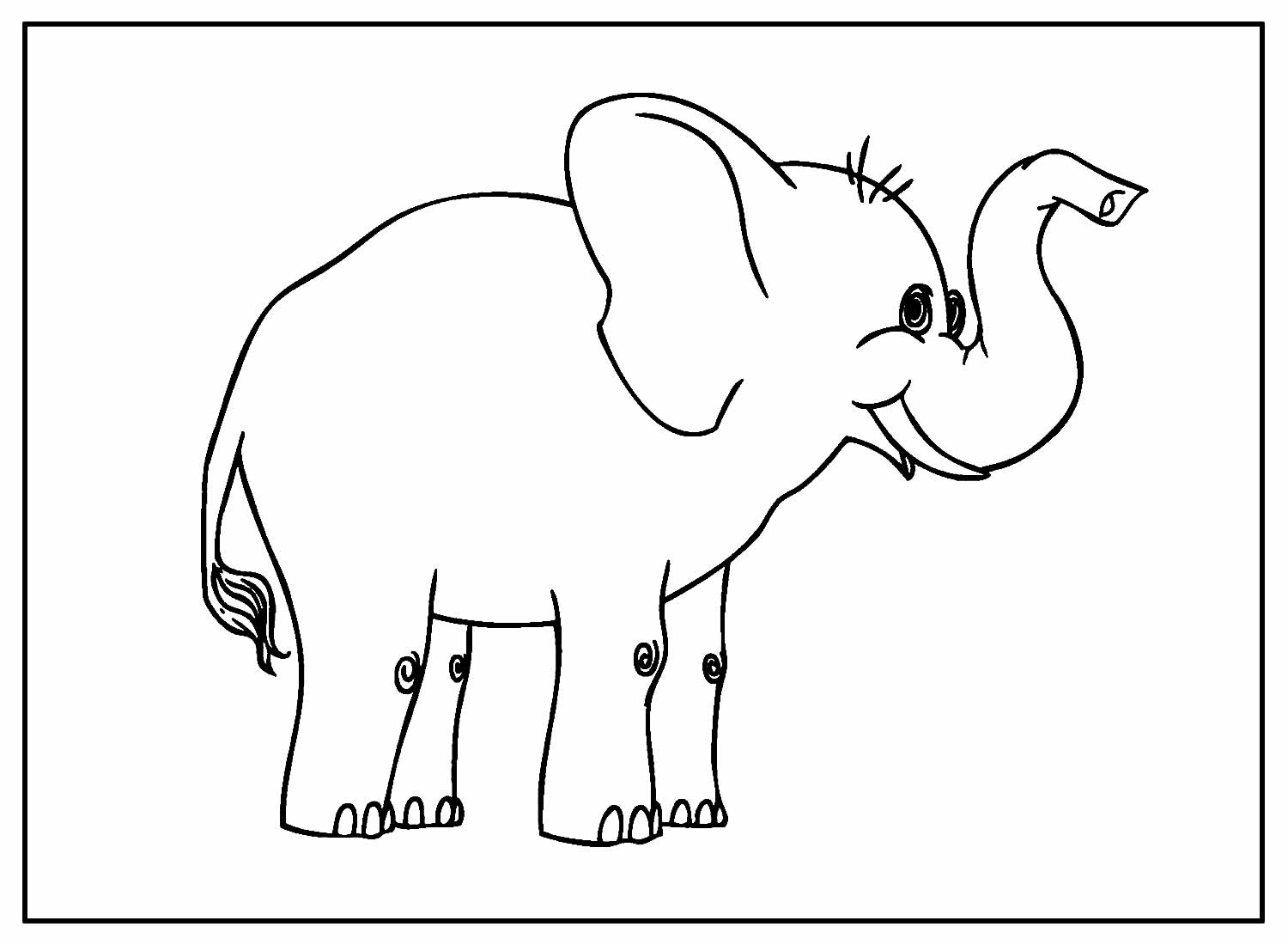 Desenhos Elefantes para colorir e pintar