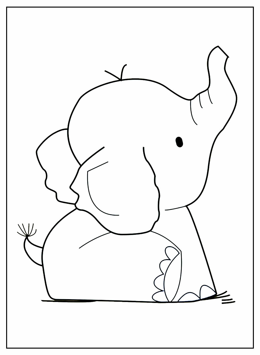 Desenhos Elefantes Fofos