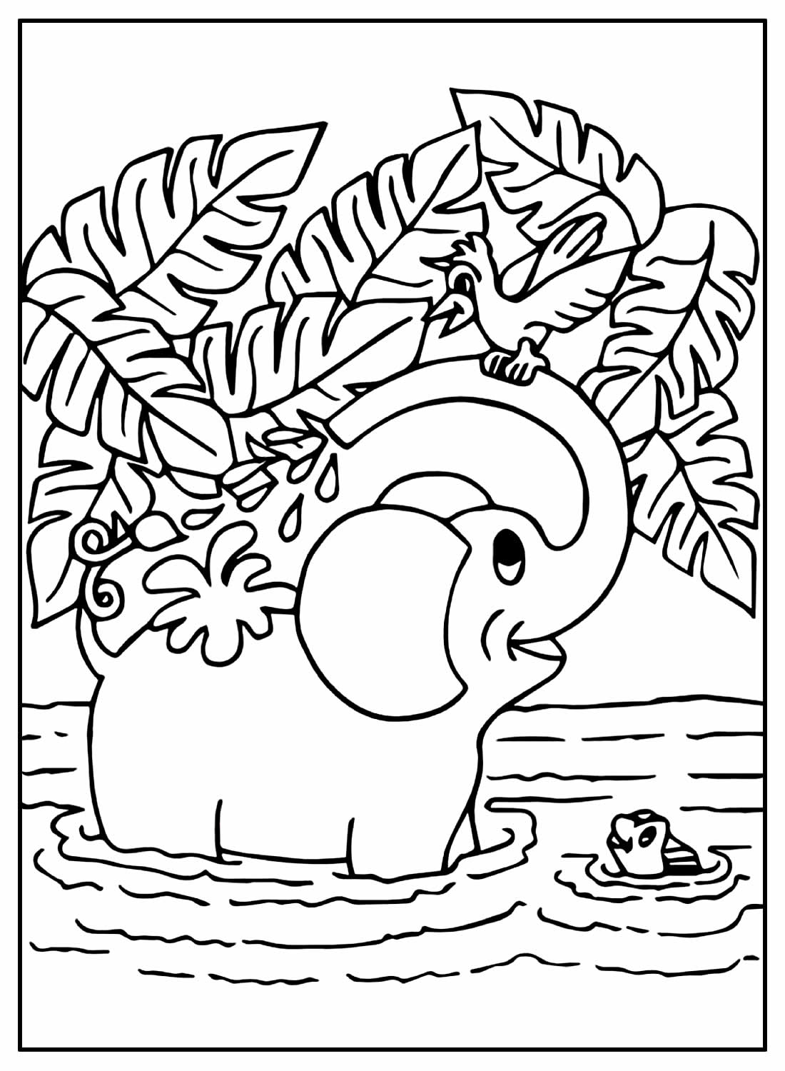 Elefante para colorir
