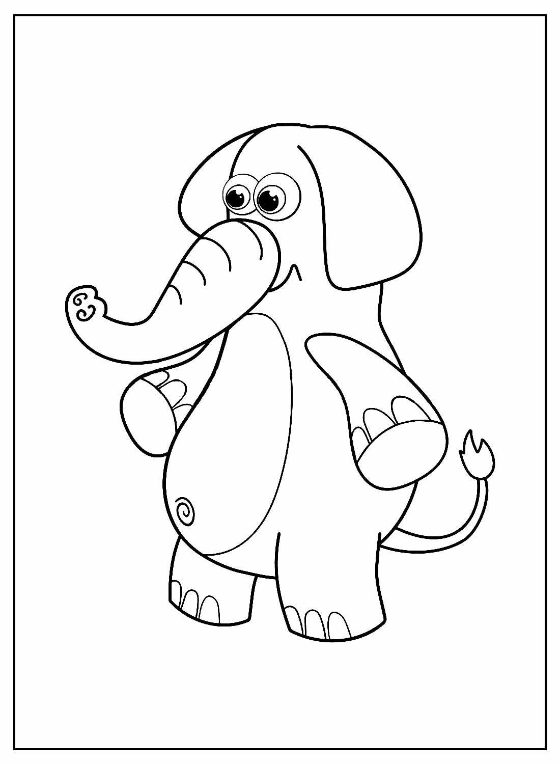 Desenhos Elefante para colorir e pintar