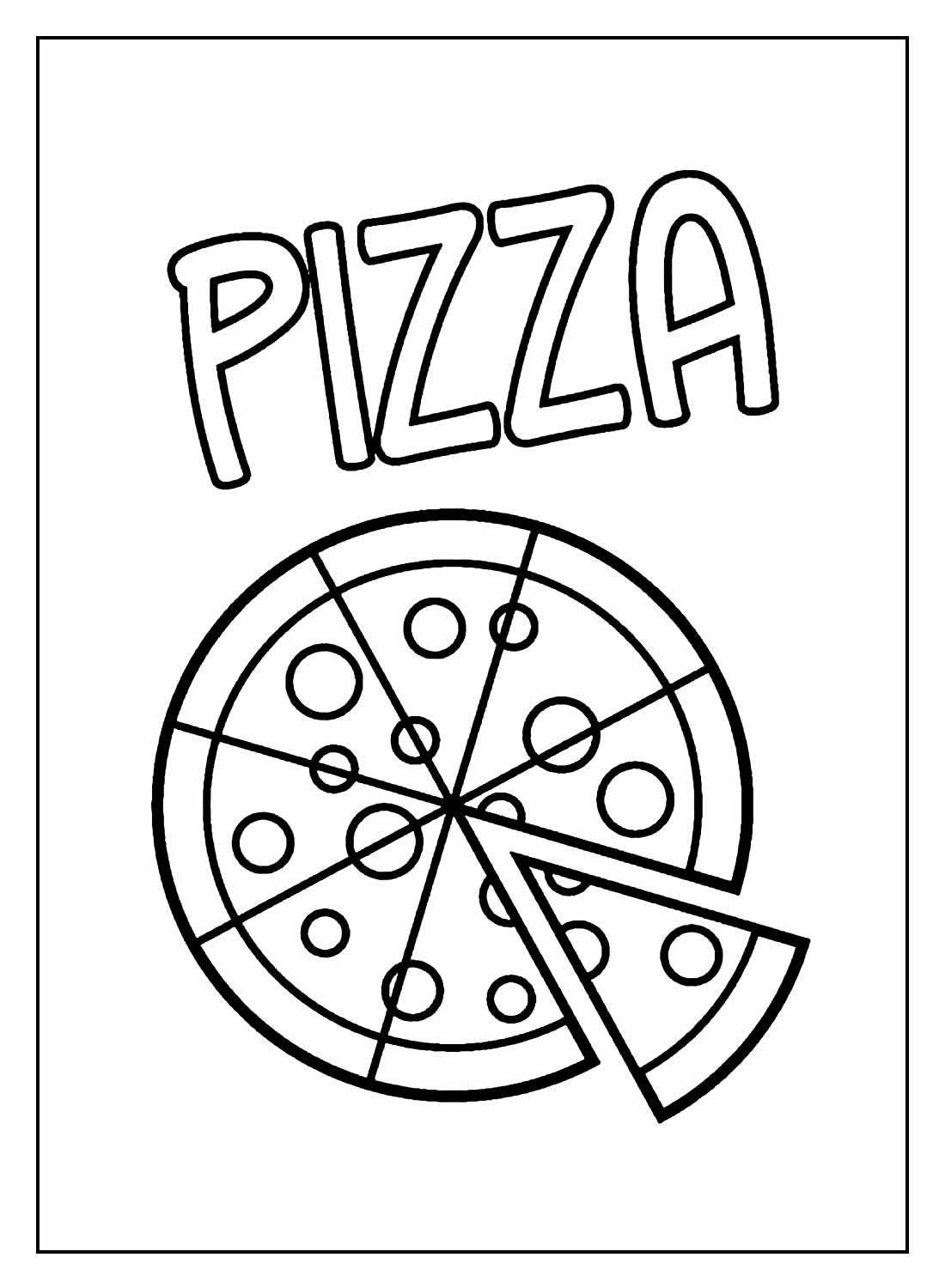 Desenhos para colorir Pizza