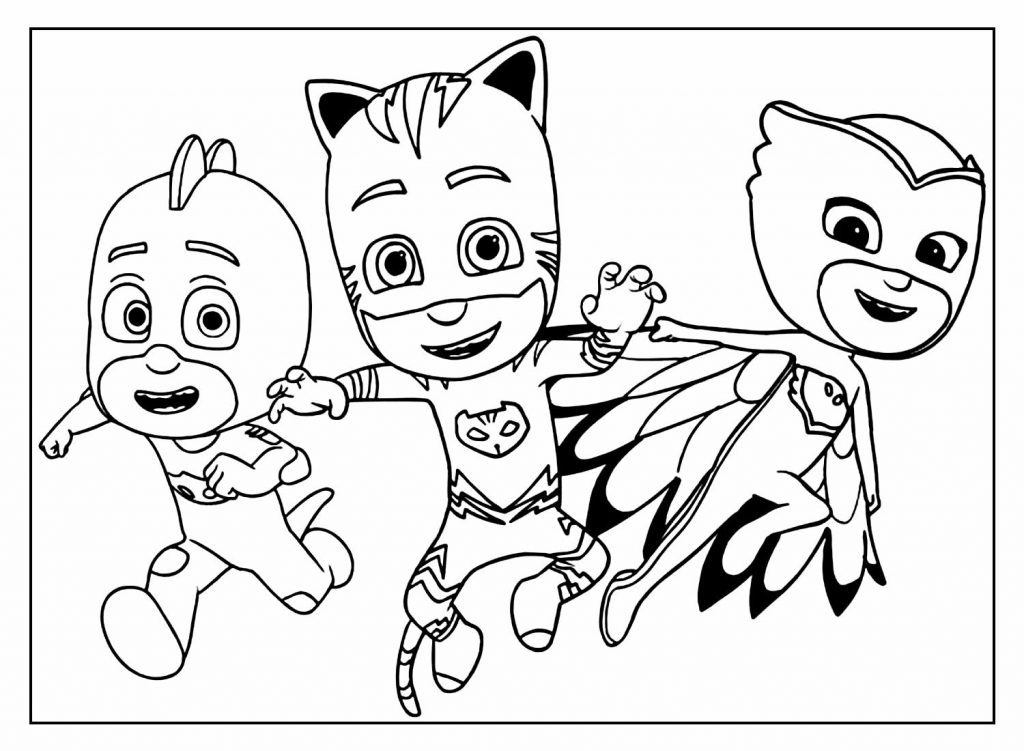 30+ Desenhos de PJ Masks para imprimir e colorir - Como fazer em casa