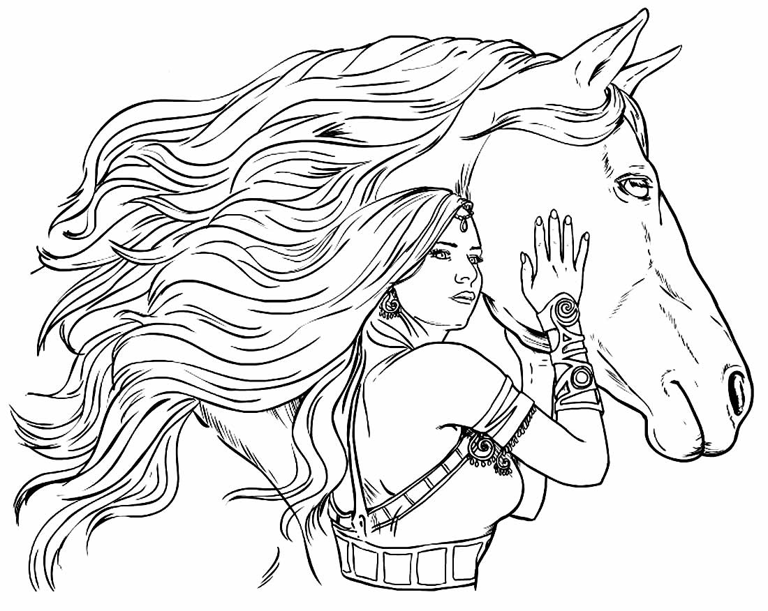 Desenho lindo para colorir de Cavalo