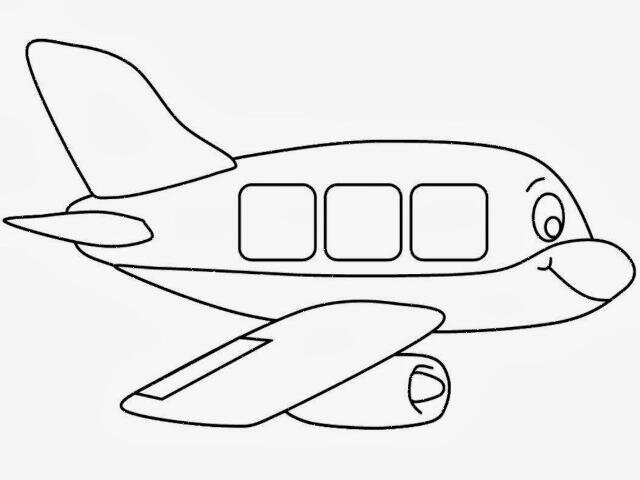 desenho de avião para colorir