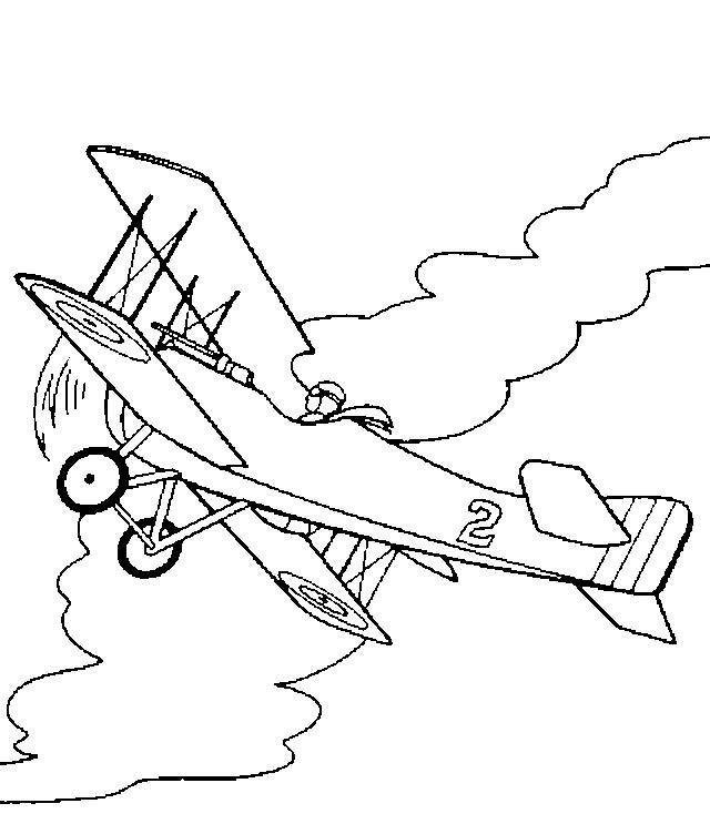 desenho de avião para colorir