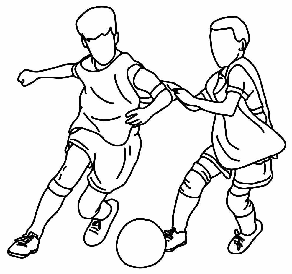 Desenho de Futebol para colorir