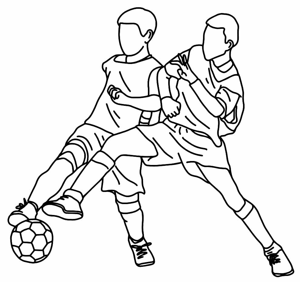 Desenho de Futebol para colorir