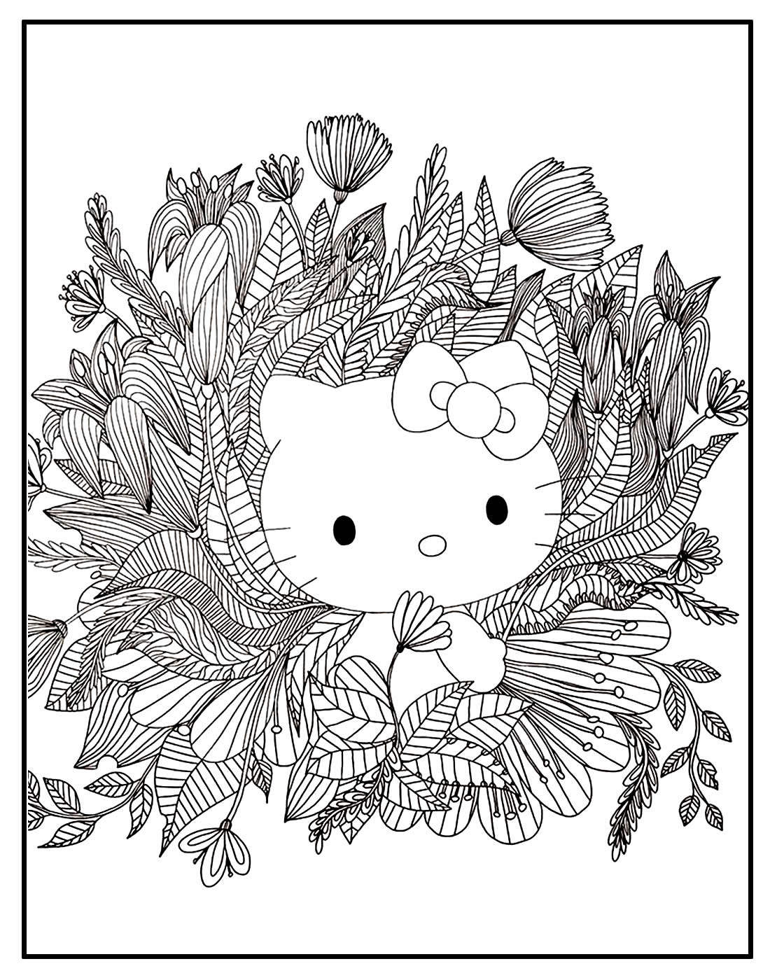 Desenho de Hello Kitty para pintar