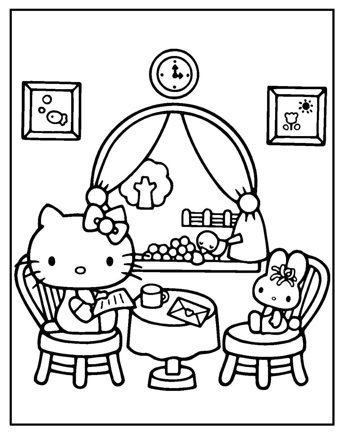 Atividades educativas: Desenhos da Hello Kitty para colorir