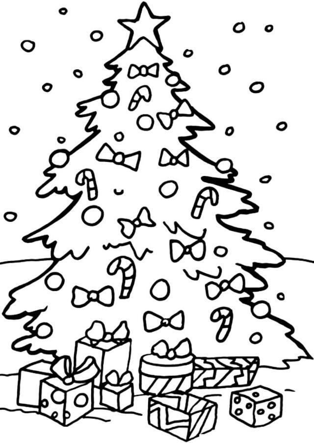 desenhos de árvore de natal para colorir