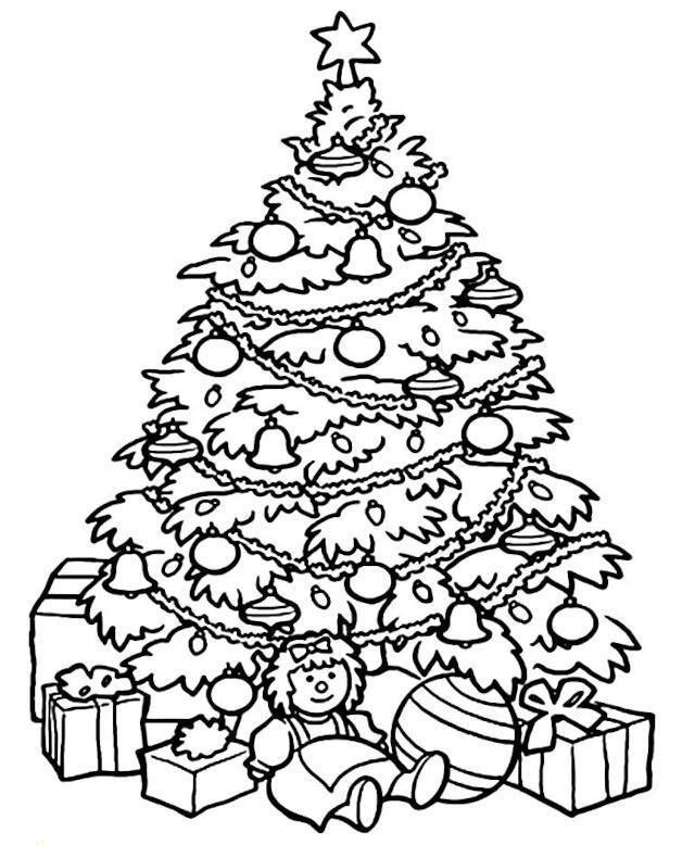 desenhos de árvore de natal para colorir