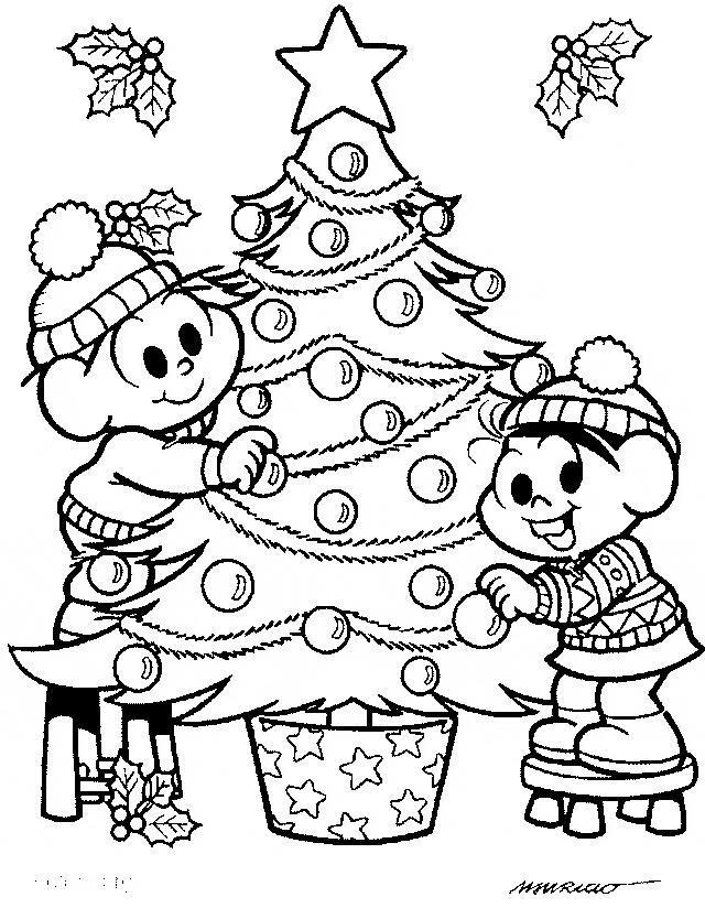 desenhos de árvore de natal para colorir