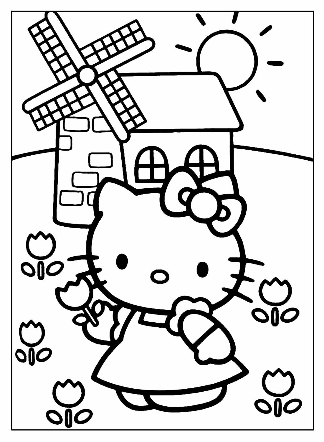 Desenhos Hello Kitty para pintar