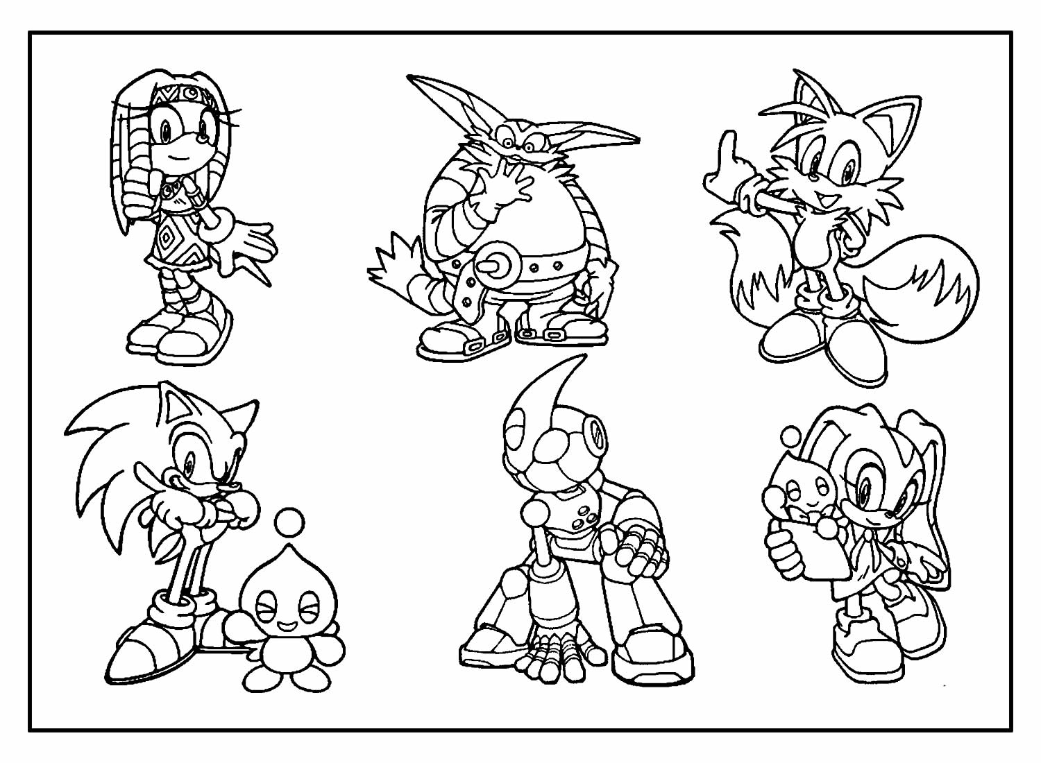 Desenhos para colorir Sonic 2 - Sonic e Tails Sonic e Knuckles - Desenhos  para colorir grátis para imprimir