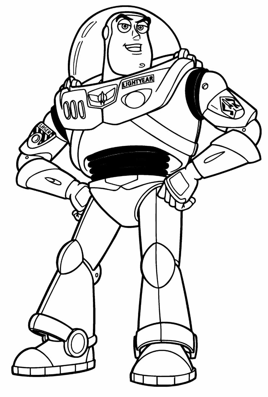 Desenho de Buzz Lightyear para colorir e pintar