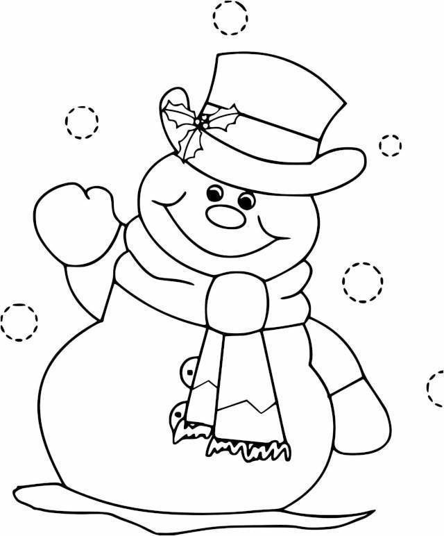 Imprimir um boneco de neve para colorir Colorir e Pintar!