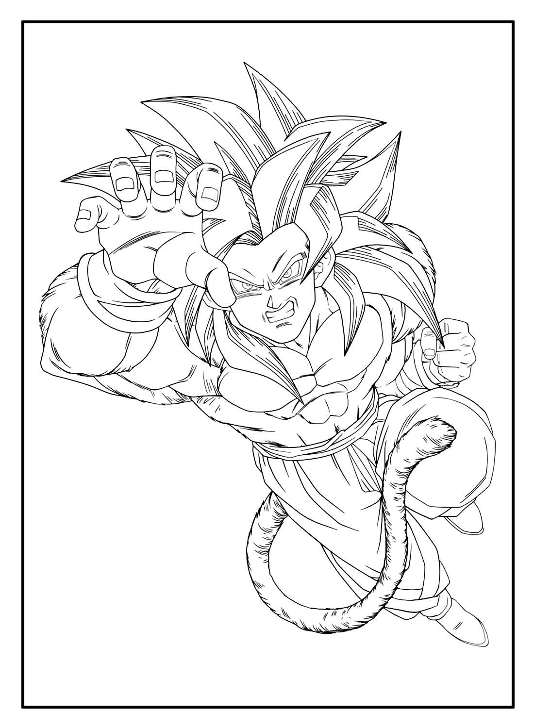 Desenhos Goku para colorir
