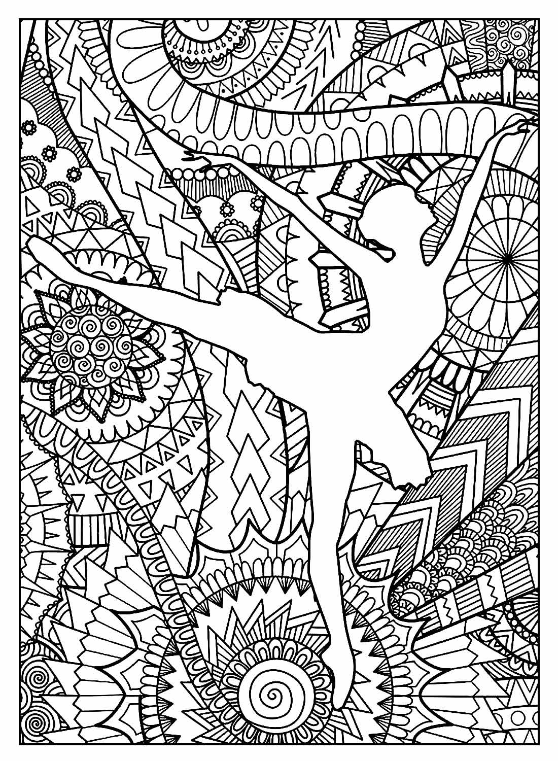 Desenhos de Mandala - Bailarina
