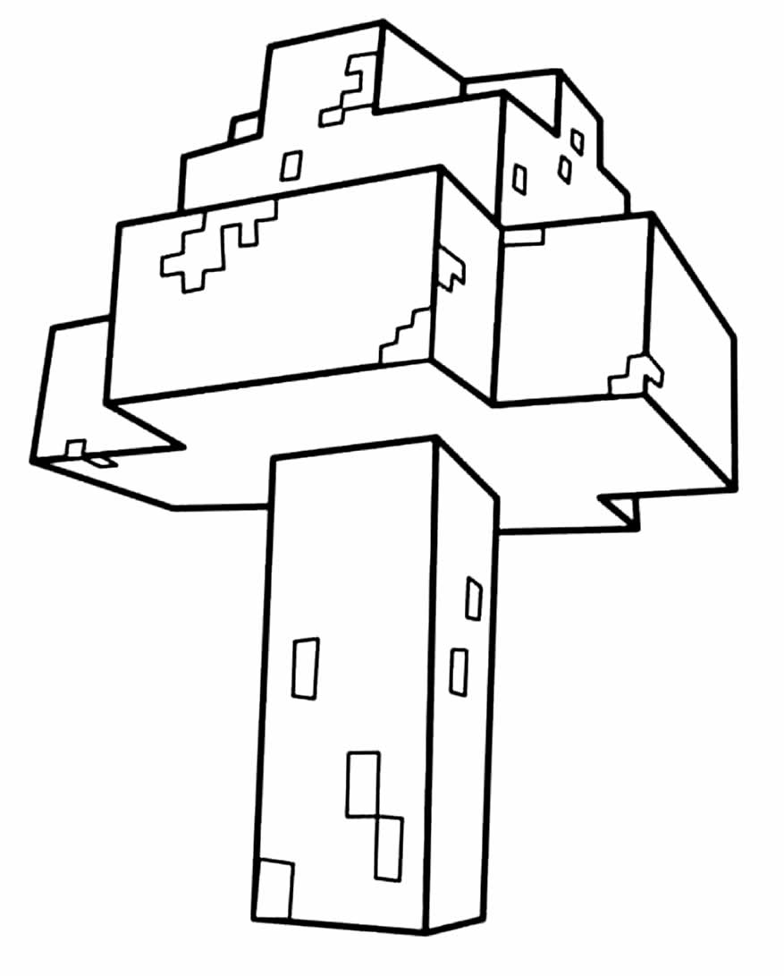 Desenho de Minecraft Casa para colorir