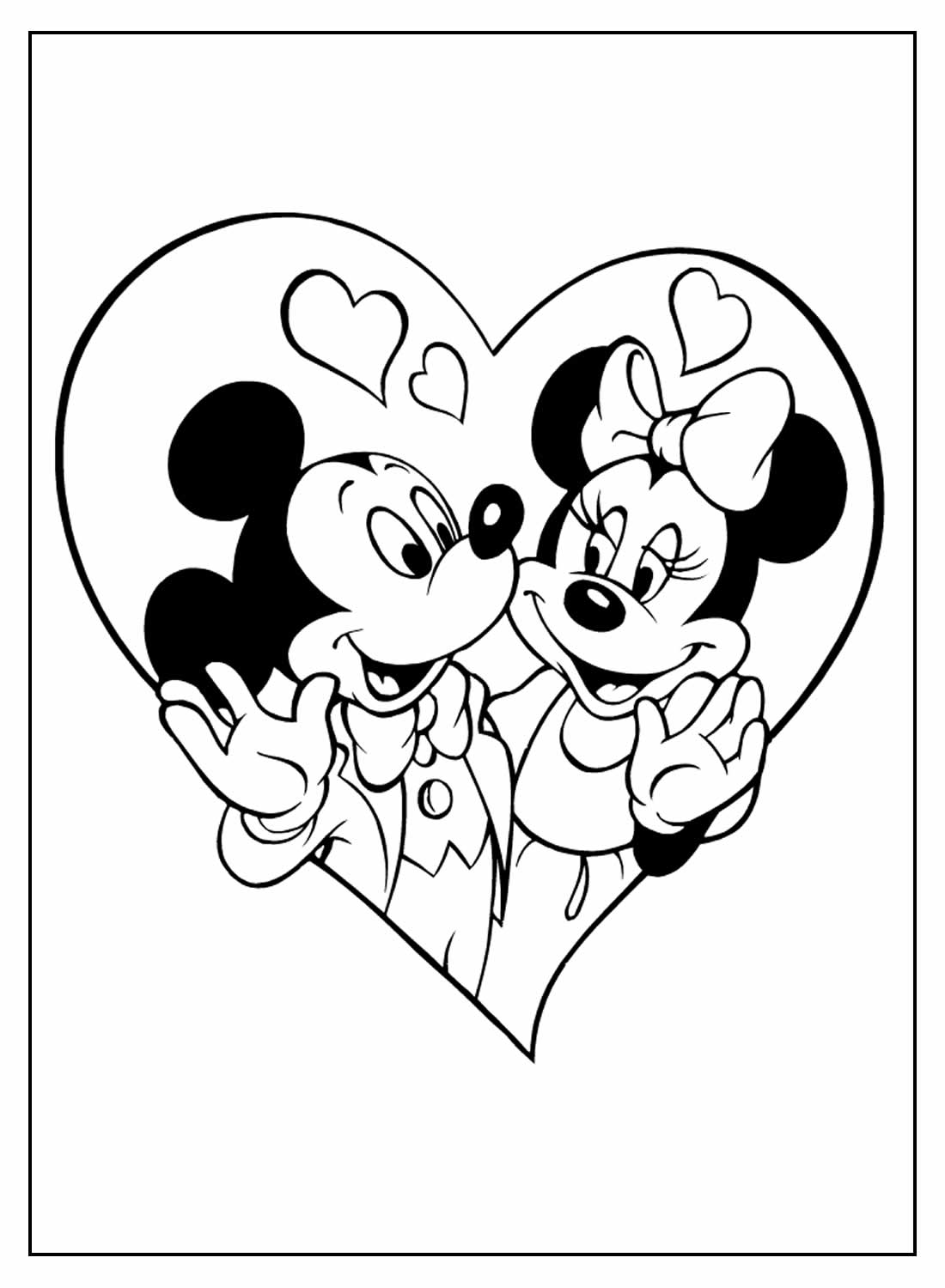Mickey e Minnie para colorir - Desenho