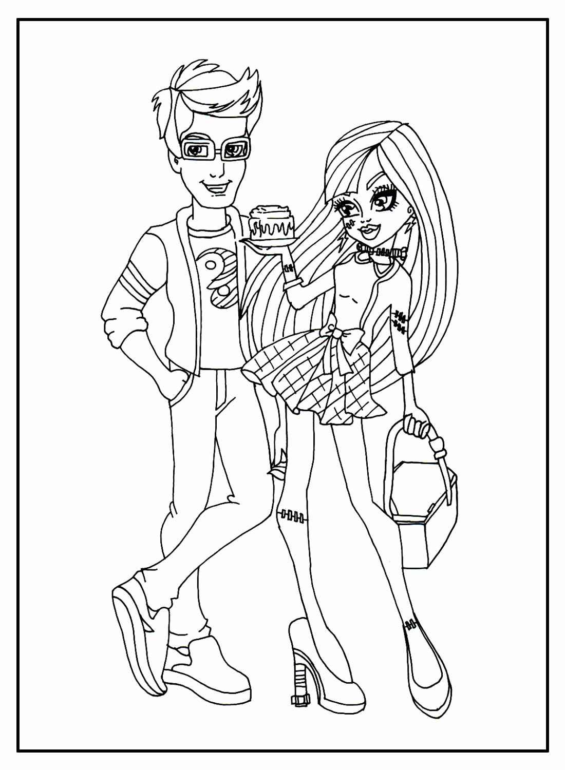 Desenhos para Colorir Monster High imprimir grupo - Brinquedos de Papel