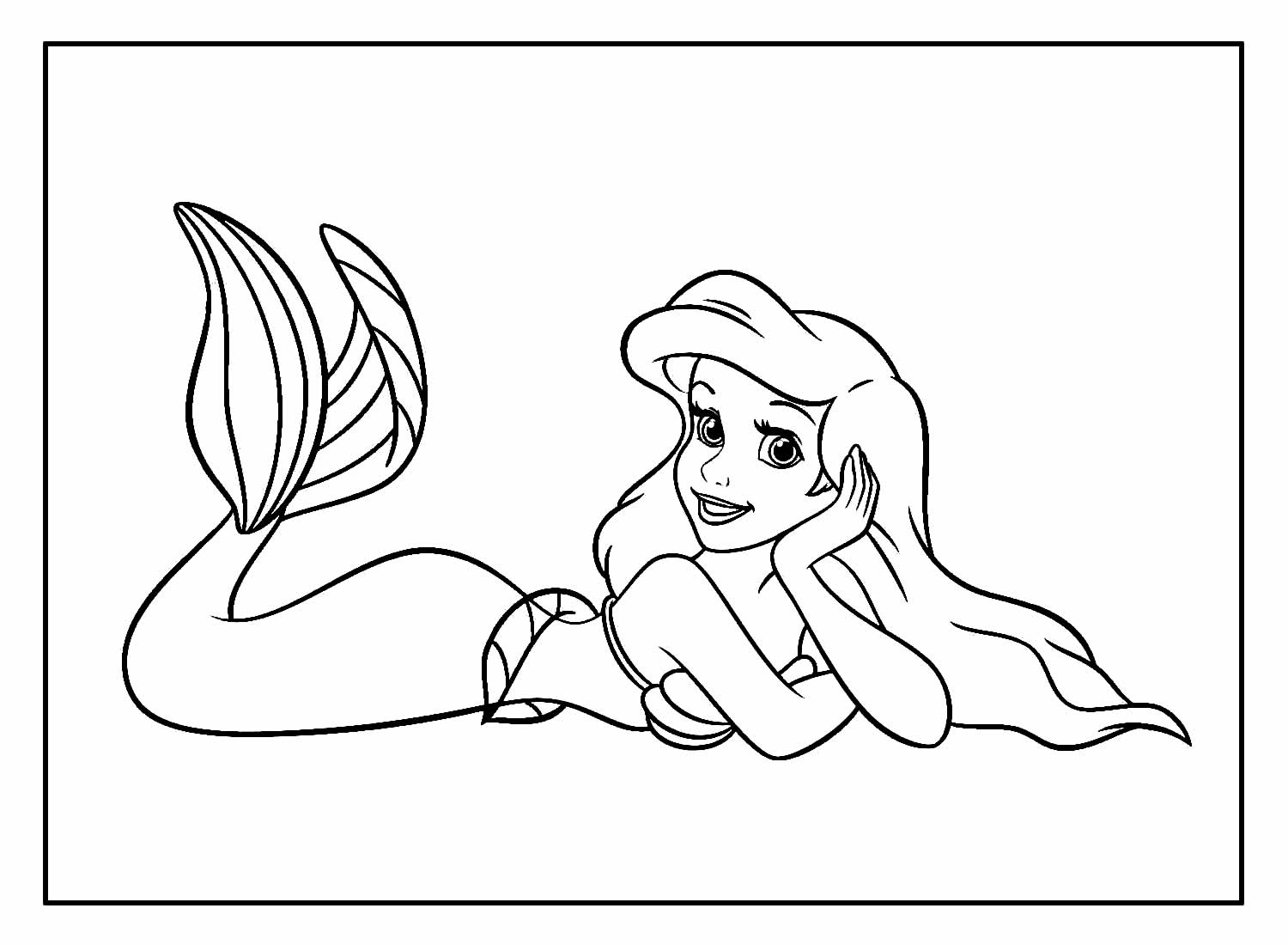 Desenho da Ariel para colorir