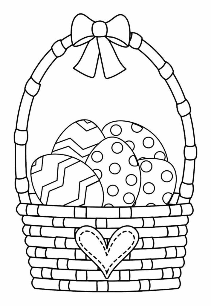 Desenhos de Cestinha de Páscoa