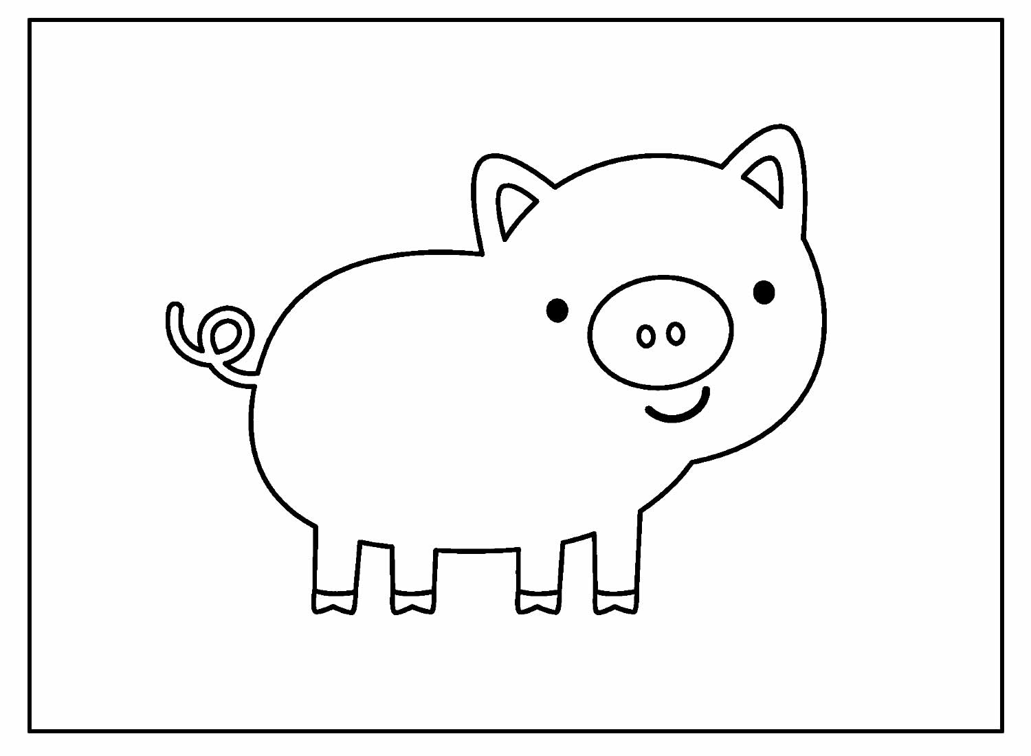 Desenho para colorir de Porquinhos