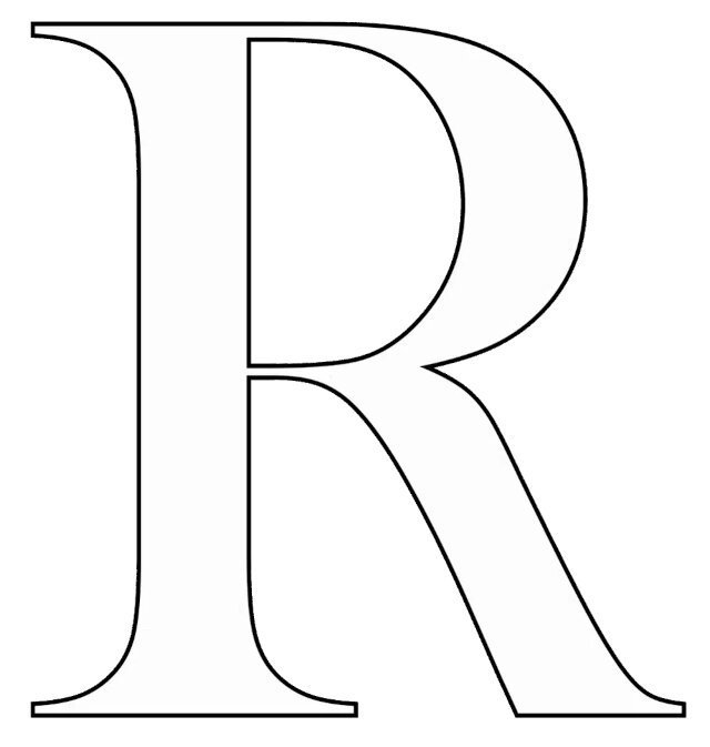 moldes de letra r
