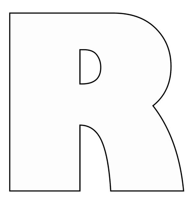 moldes de letra r