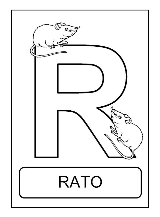 atividade de leitura com letra r de rato