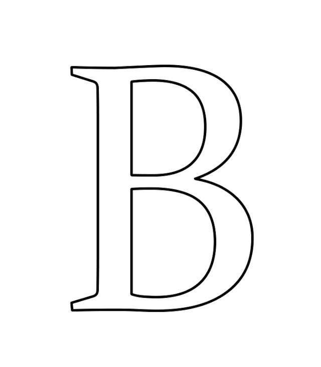 moldes de letras grandes com serifa