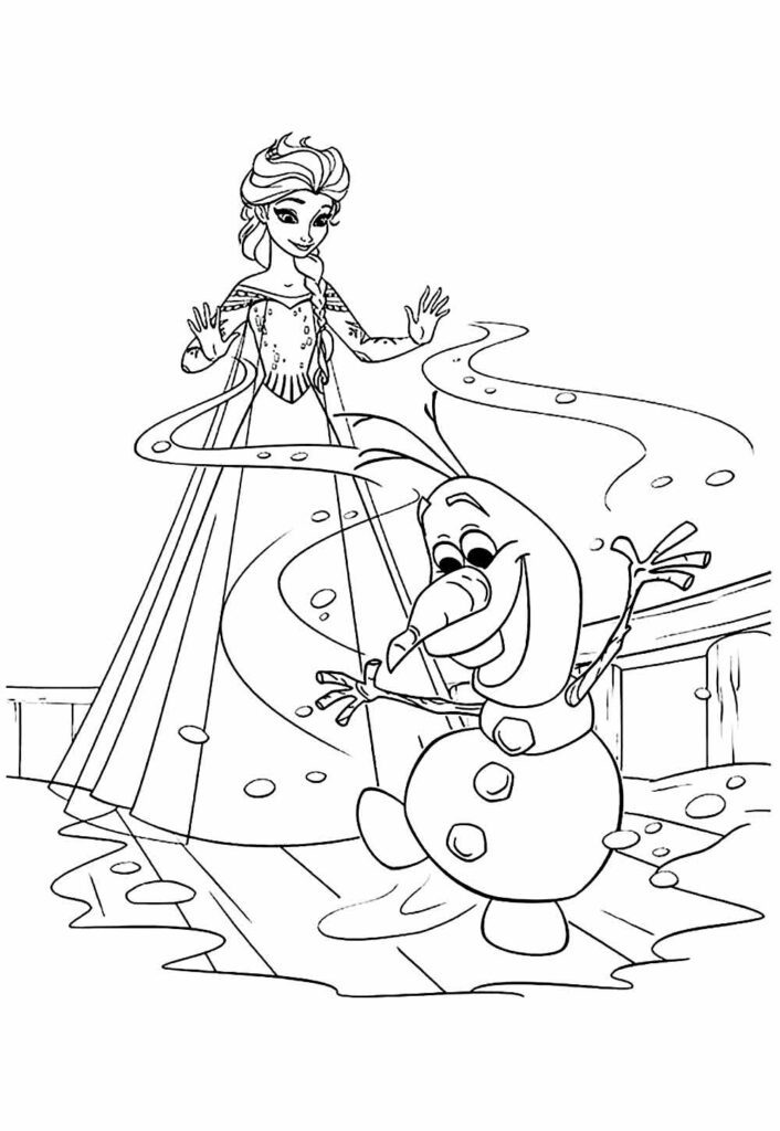 Desenho de Frozen para pintar