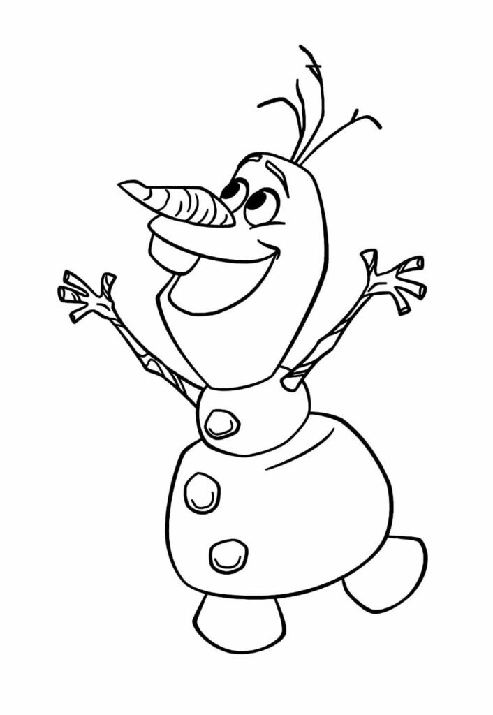 Desenho de Olaf para colorir