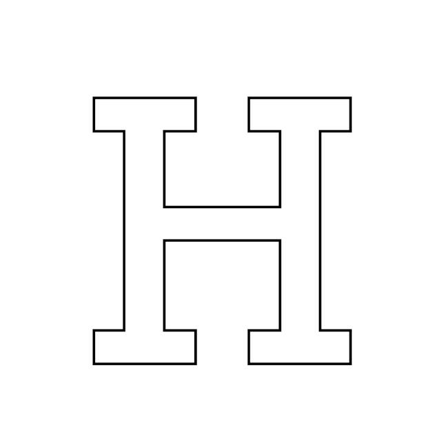 moldes da letra h para imprimir