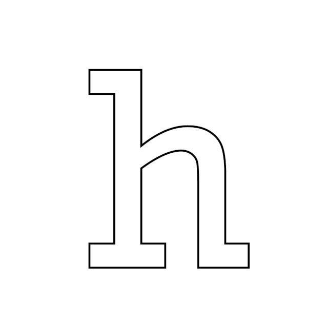 moldes da letra h para imprimir