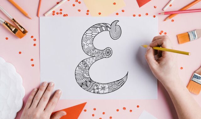 Moldes de letra E para imprimir - Como fazer em casa