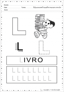 Moldes da letra L para imprimir - Como fazer em casa