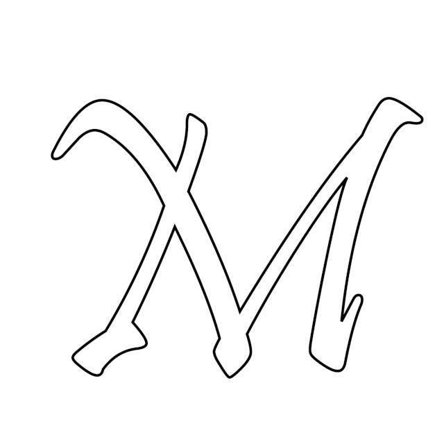 moldes da letra m