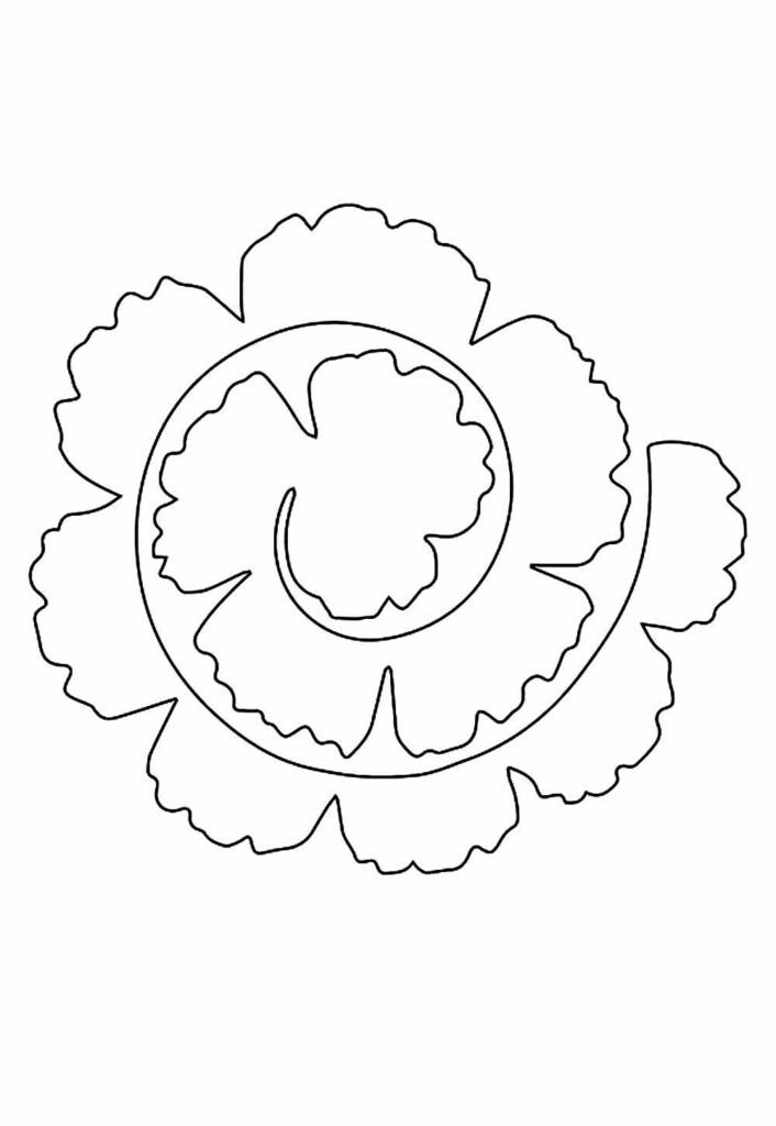 Molde para Flor em Espiral