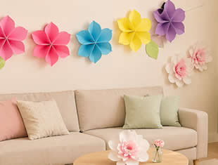 Flores de Papel para Dia das Mães