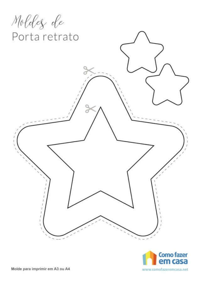 Molde de estrela para imprimir - Como fazer em casa