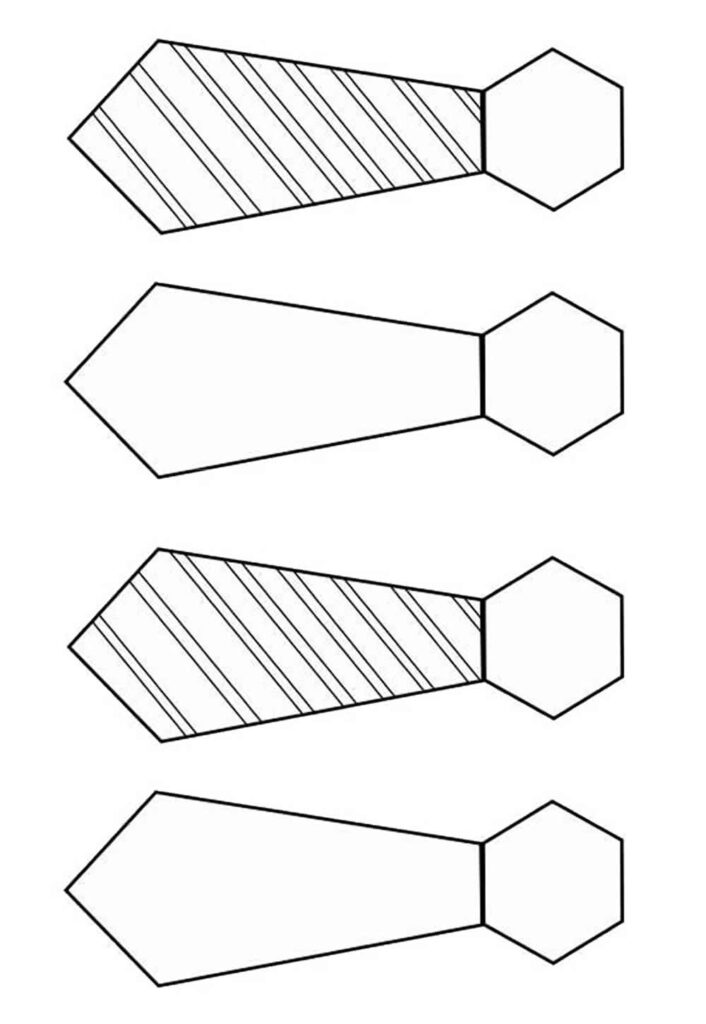 Moldes de Gravatas para Dia dos Pais