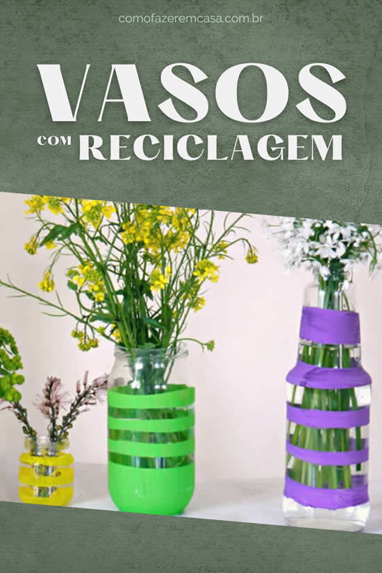 Vasos com Reciclagem